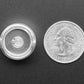 Anodized Aluminum Machined Knob - Silver - 20mm Diameter