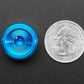 Anodized Aluminum Machined Knob - Blue - 20mm Diameter