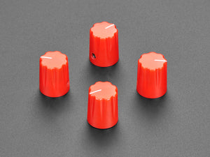 Red Micro Potentiometer Knob - 4 Pack