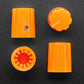 Orange Micro Potentiometer Knob - 4 Pack