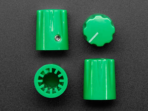 Green Micro Potentiometer Knob - 4 Pack