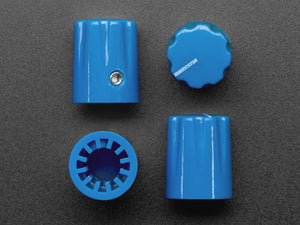 Blue Micro Potentiometer Knob - 4 Pack