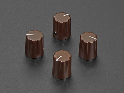 Brown Micro Potentiometer Knob - 4 Pack