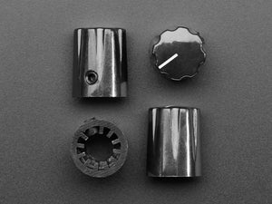 Black Micro Potentiometer Knob - 4 Pack