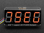 Assembled Adafruit 0.56" 4-Digit 7-Segment Display with I2C Backpack STEMMA QT - Red