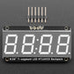Assembled Adafruit 0.56" 4-Digit 7-Segment Display - w/ I2C Backpack QT - Green