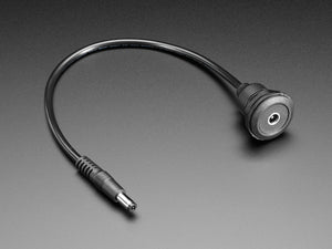 Round Panel Mount 5.5mm/2.1mm DC Barrel Jack Extension Cable - 30cm