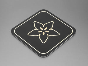 PCB Coaster with Gold Adafruit Logo