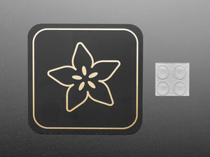 PCB Coaster with Gold Adafruit Logo