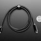 USB C to USB C Cable with 100W Watt Display - 1 Meter Black Woven