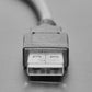 Panel Mount USB Cable - USB A Plug to USB A Right Angle Socket - 30cm