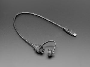 USB C Small Round Panel Mount Extension Cable