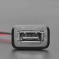 Snap-In Panel Mount Cable - USB-A Socket to 2 Wires
