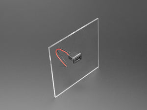 Snap-In Panel Mount Cable - USB-A Socket to 2 Wires