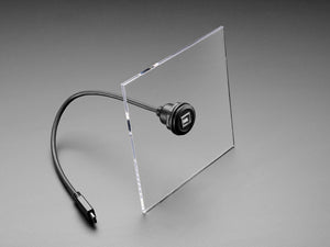 Round Panel Mount USB Cable - USB-B Socket to USB-C Plug