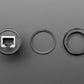 RJ-50 (10P10C) Round Panel Mount Adapter Plug