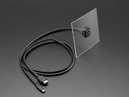 Dual Panel Mount Extension Cable with HDMI / DVI and USB Type-C - 1 Meter