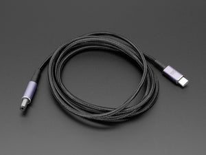 USB Type C 3.1 PD to 5.5mm Barrel Jack Cable - 28V 5A Output - 1.8m Long