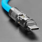 Blue USB Type C to USB A Cable with 540 Degree Rotating End - 1 Meter