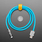 Blue USB Type C to USB A Cable with 540 Degree Rotating End - 1 Meter