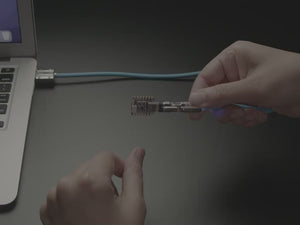 Blue USB Type C to USB A Cable with 540 Degree Rotating End - 2 Meter Long