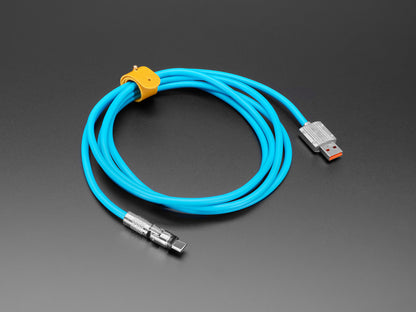 Blue USB Type C to USB A Cable with 540 Degree Rotating End - 2 Meter Long