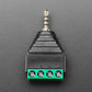 2.5mm (3/32") 4-Pole (TRRS) Audio Plug Terminal Block