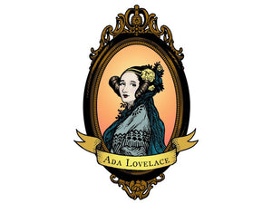 Ada Lovelace Large Oval Color Sticker