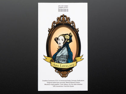 Ada Lovelace Large Oval Color Sticker