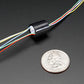 Miniature Slip Ring - 12mm Diameter, 6 Wires, Max 240V @ 2A