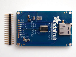 2.2" 18-bit Color TFT LCD Display with microSD Card Breakout - HX8340BN