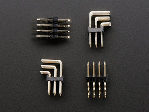 3x4 Right Angle Male Header - 4 Pack
