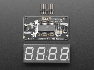 Adafruit 0.56" 4-Digit 7-Segment Display with I2C Backpack - Red - STEMMA QT / qwiic