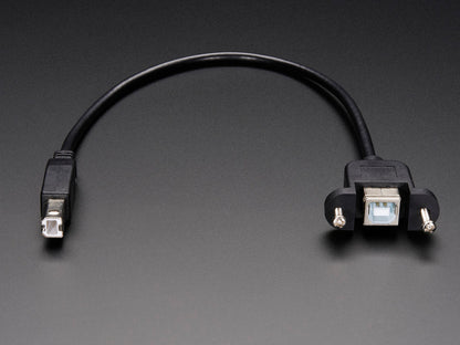 Panel Mount USB Cable - B Male to B Female