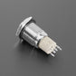 Rugged Metal On/Off Switch with Blue LED Ring - 16mm Blue On/Off