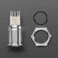 Rugged Metal On/Off Switch with Blue LED Ring - 16mm Blue On/Off