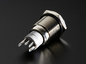 Rugged Metal On/Off Switch with Red LED Ring - 16mm