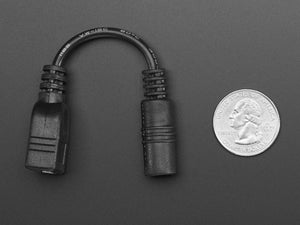 USB A Jack to 5.5/2.1mm Barrel Jack Adapter Cable