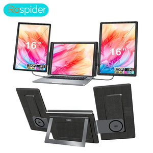 Dual Screen Portable Monitor Extender for Laptop Rotatable FHD 1080P Type C HDMI MacBook Windows Gaming
