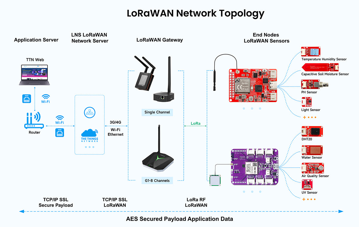 ThinkNode G1 LoRaWAN Network Topology