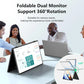 14'' Portable Monitors Dual Screen1920*1200 1.2K Triple Pc Display Laptop Screen Extender Folding Stacked Dual Monitors