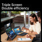15.6" Folding Portable Monitor Dual Touch Screen 1080p 300nits VESA 75mm Freely Adjust Display Extender for Laptop PC With Bag