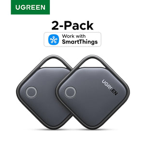 2-Pack Bluetooth Tracker Tags Work with Samsung SmartThings APP (Samsung Only), 550-Days Playtime Item Finder Smart Tag