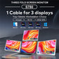 Triple Screen Portable LCD Backlit Monitor FHD Display Secondary Screen Connected to Notebook with 1 Cable sub screen Extender