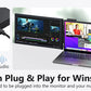 Amoudo14 Inch Dual Portable Monitor 1920*1080P IPS Portable Triple Monitor with USB-C Port for 14-16.5" Laptops Windows/Mac Xbox
