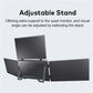 Rospider 18.5 inch Triple Screen Extender 1080P IPS Portable Monitor Gaming Display for 12 to 18 inch Laptop MacBook Windows