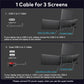 Triple Screen Portable LCD Backlit Monitor FHD Display Secondary Screen Connected to Notebook with 1 Cable sub screen Extender