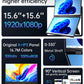 15.6" Folding Portable Monitor Dual Touch Screen 1080p 300nits VESA 75mm Freely Adjust Display Extender for Laptop PC With Bag