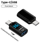 USB 3.2 Digital Display Adapter 10Gbps USB Male TO USB Female Converter Fast Charging Data Transafer USB C Adapter For PC Laptop