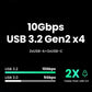 UGREEN Triple Display USB C HUB 10Gbps 4K HDMI Adapter 8-in-1 Splitter with HDMI DP USB3.2 PD 100W Dock for MacBook Pro Air PC